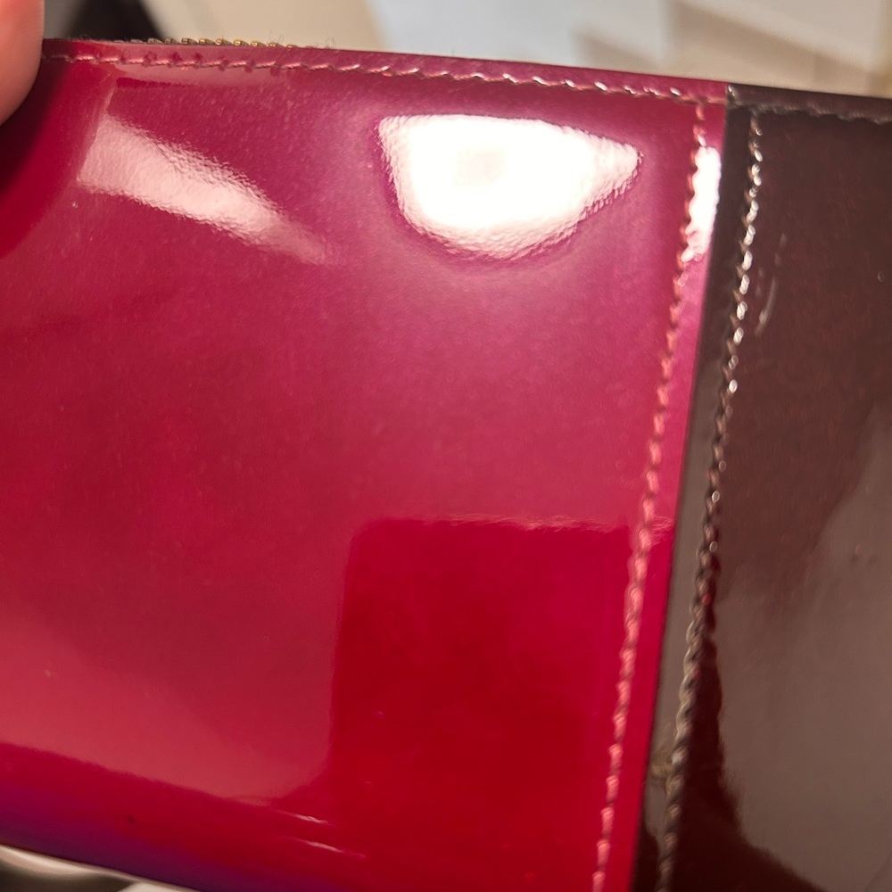 Authentic💄 Louis Vuitton Magenta Miroir Clemence Patent Leather Wallet - Picture 17 of 17